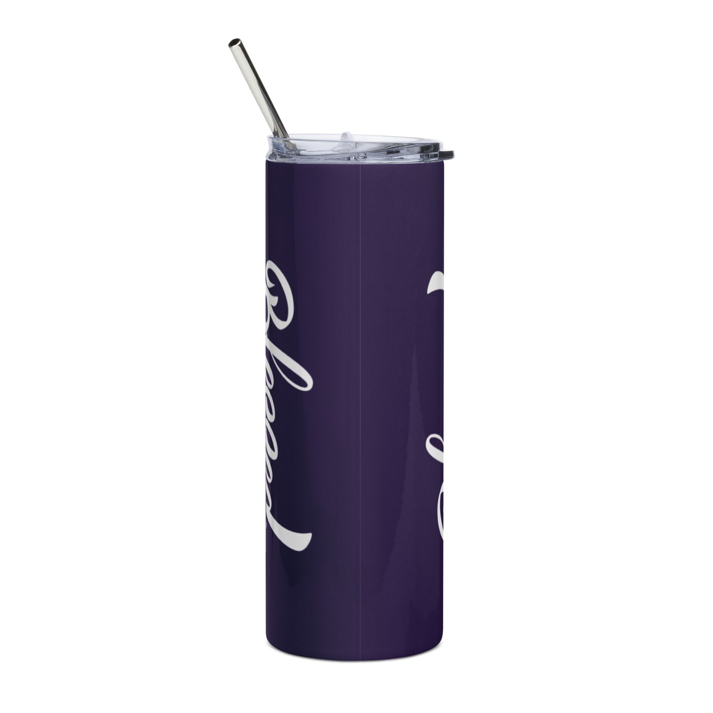 Dark Purple Blessed Stainless Steel Tumbler