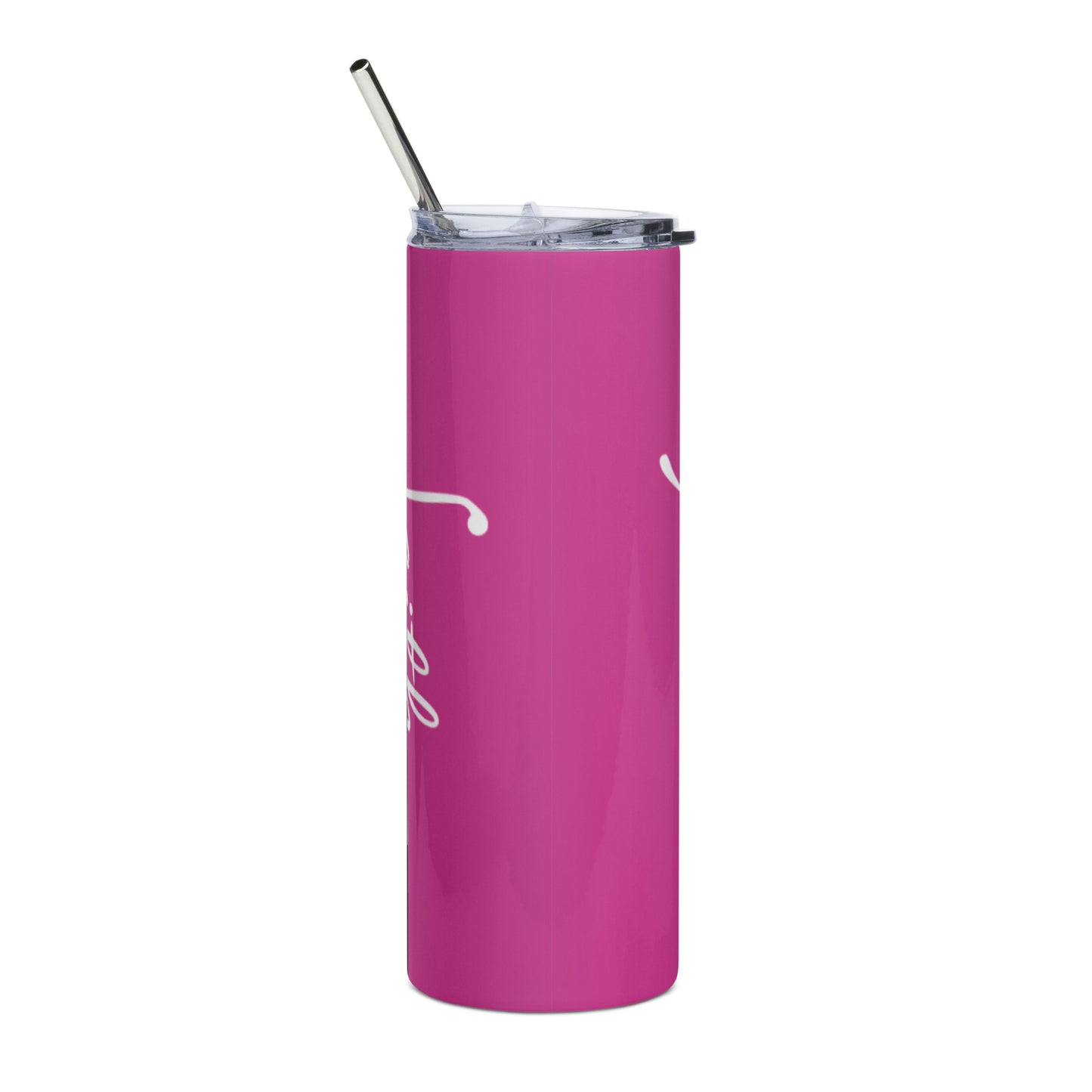 Bright Pink Faith Stainless Steel Tumbler