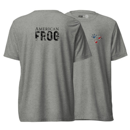 American Frog in Athletic Gray Short Sleeve T-Shirt