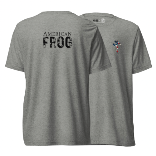 American Frog in Athletic Gray Short Sleeve T-Shirt