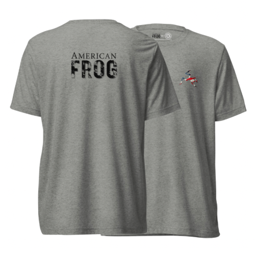 American Frog in Athletic Gray Short Sleeve T-Shirt