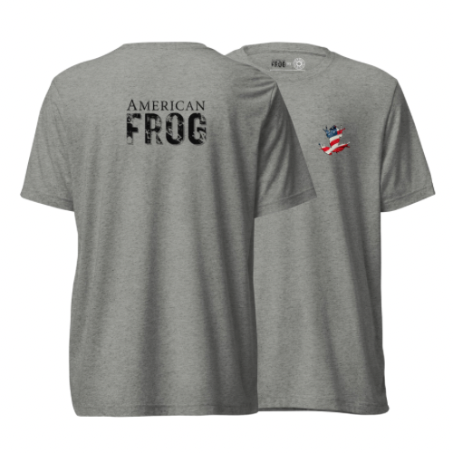 American Frog in Athletic Gray Short Sleeve T-Shirt