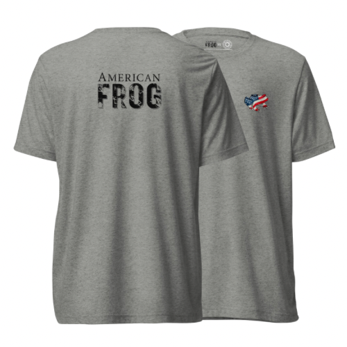 American Frog in Athletic Gray Short Sleeve T-Shirt