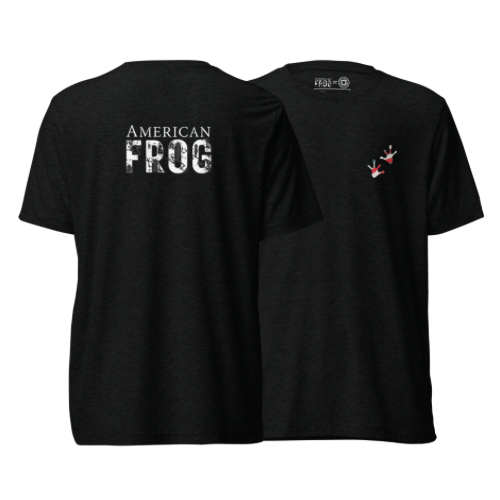 American Frog in Black Short Sleeve T-Shirt