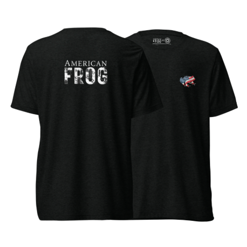 American Frog in Black Short Sleeve T-Shirt