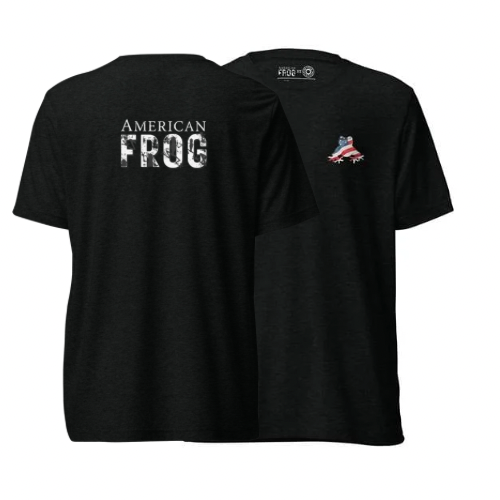 American Frog in Black Short Sleeve T-Shirt