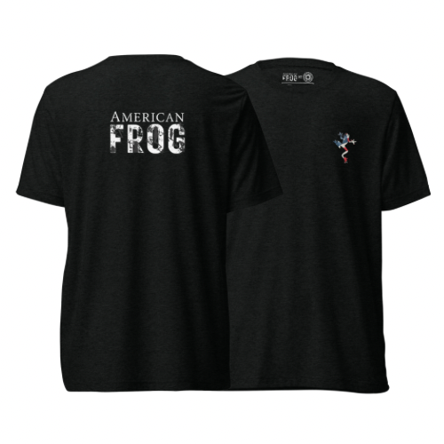 American Frog in Black Short Sleeve T-Shirt