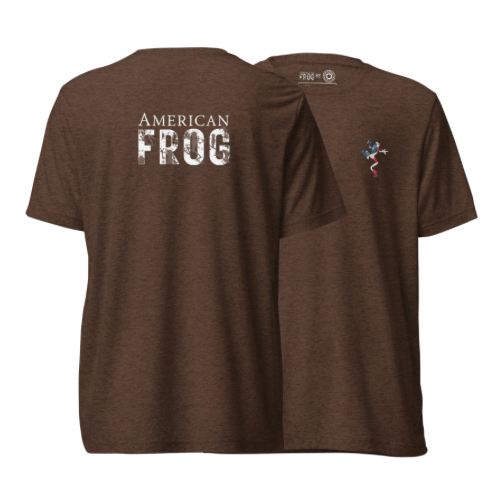 American Frog in Brown Short Sleeve T-Shirt