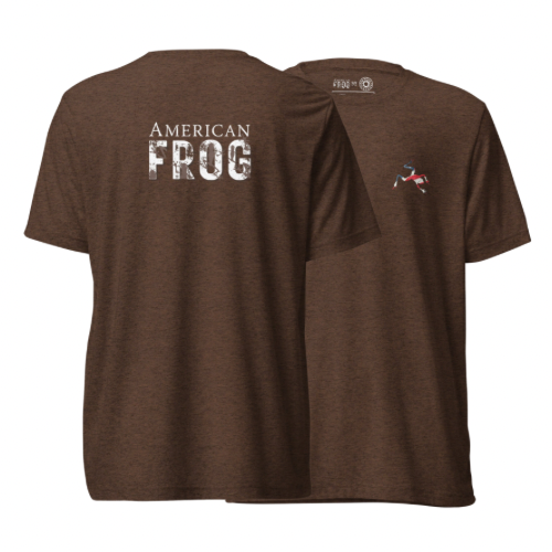 American Frog in Brown Short Sleeve T-Shirt