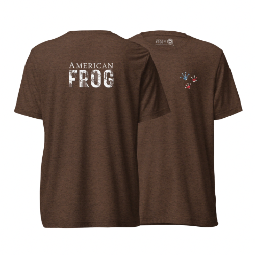 American Frog in Brown Short Sleeve T-Shirt