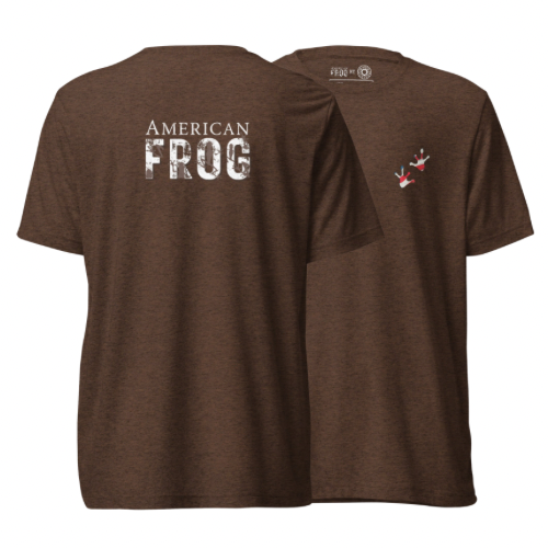 American Frog in Brown Short Sleeve T-Shirt