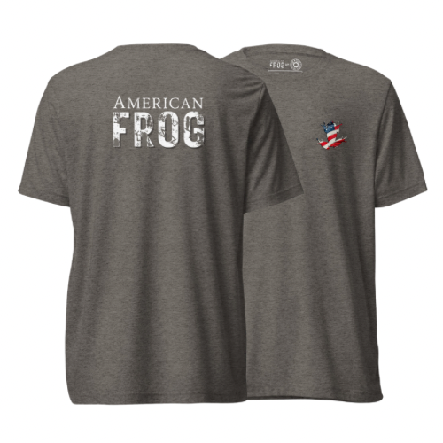 American Frog in Dark Gray Short Sleeve T-Shirt