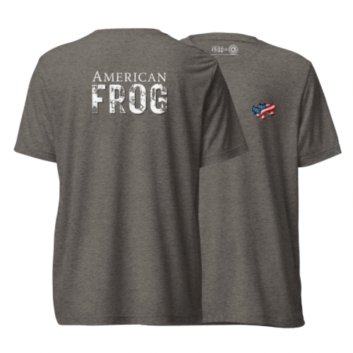 American Frog in Dark Gray Short Sleeve T-Shirt