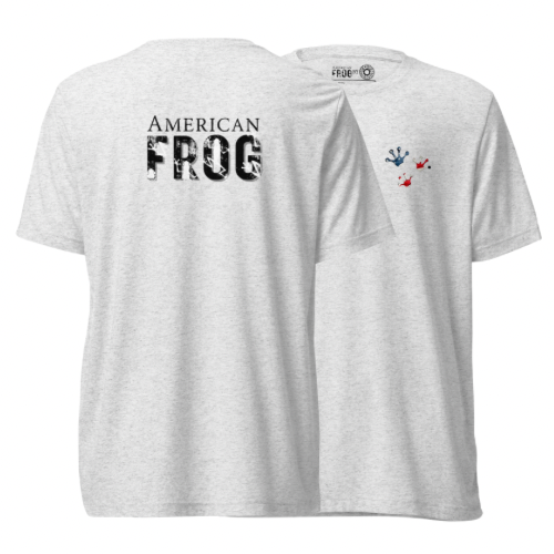 American Frog in White Fleck Short Sleeve T-Shirt