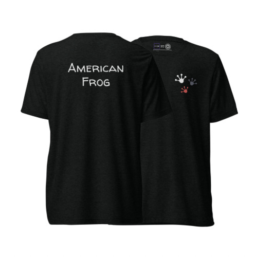 American Frog in Black Short Sleeve T-Shirt