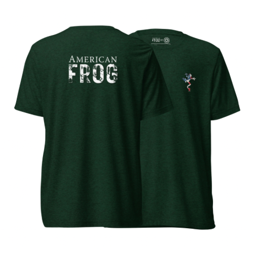 American Frog in Forest Green Short Sleeve T-Shirt