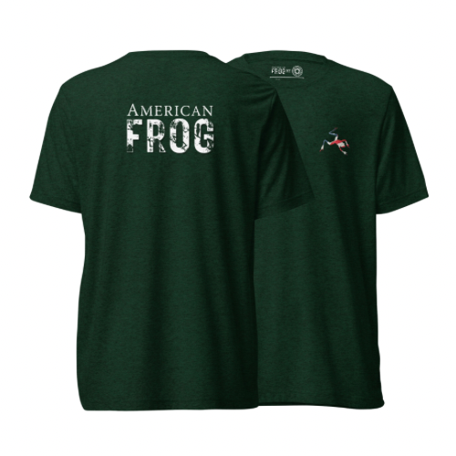 American Frog in Forest Green Short Sleeve T-Shirt