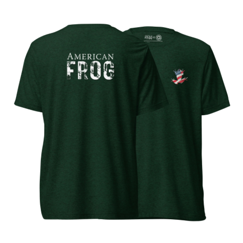 American Frog in Forest Green Short Sleeve T-Shirt