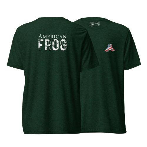 American Frog in Forest Green Short Sleeve T-Shirt