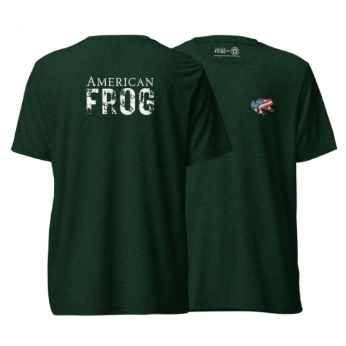 American Frog in Forest Green Short Sleeve T-Shirt