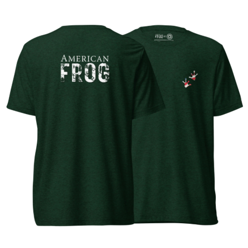 American Frog in Forest Green Short Sleeve T-Shirt