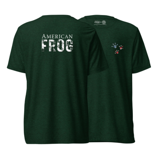 American Frog in Forest Green Short Sleeve T-Shirt