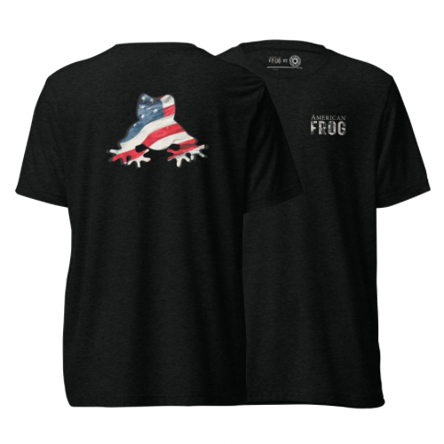 American Frog in Black Short Sleeve T-Shirt