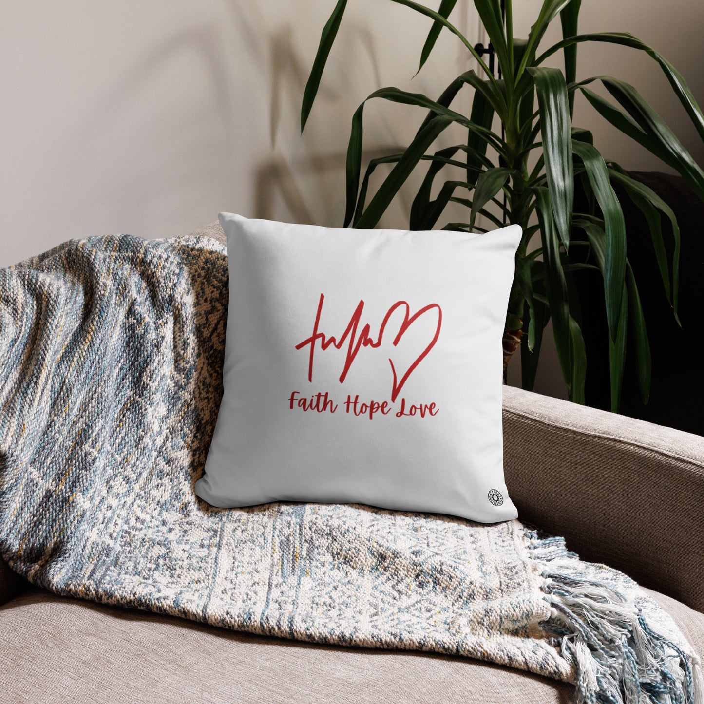 Faith Hope Love Basic Pillow