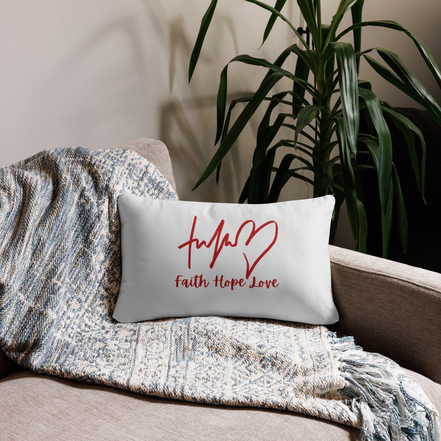 Faith Hope Love Basic Pillow