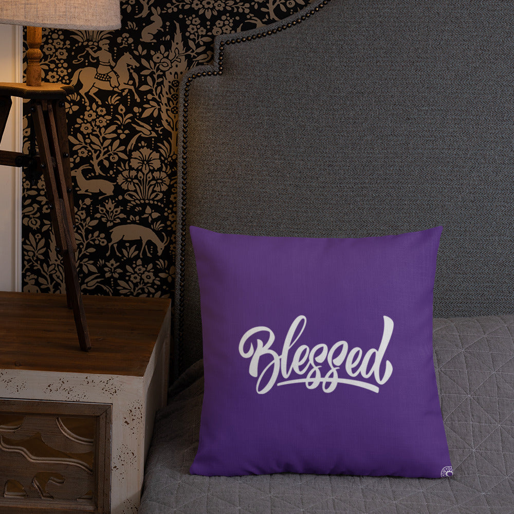 Purple Blessed Premium Pillow