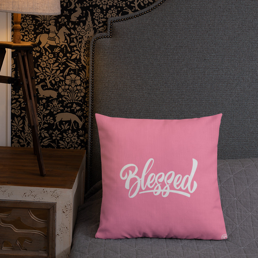 Pink Blessed Premium Pillow