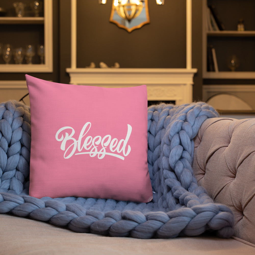 Pink Blessed Premium Pillow
