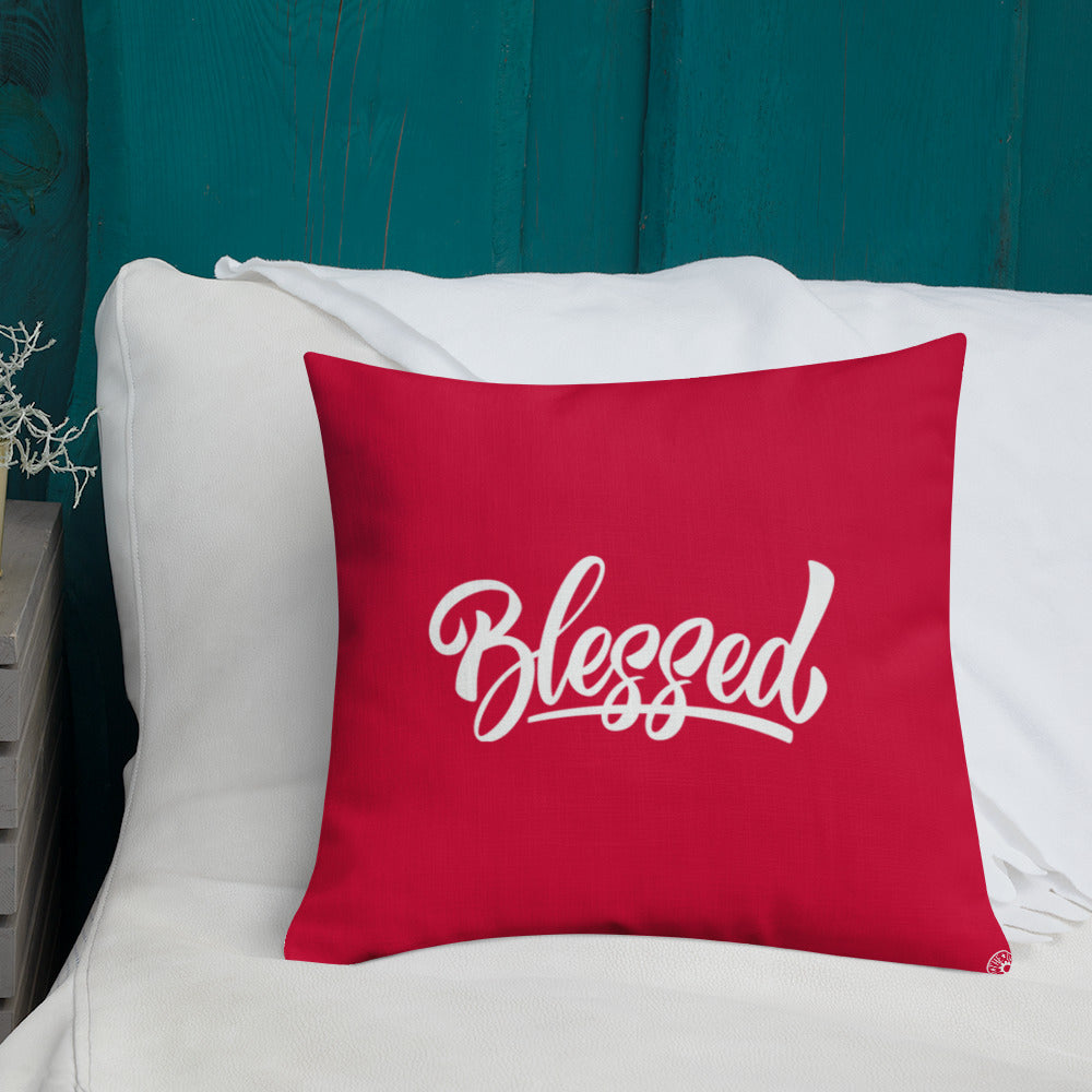 Red Blessed Premium Pillow