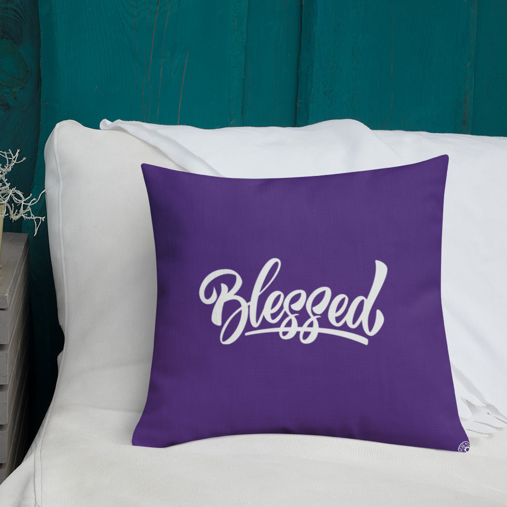Purple Blessed Premium Pillow