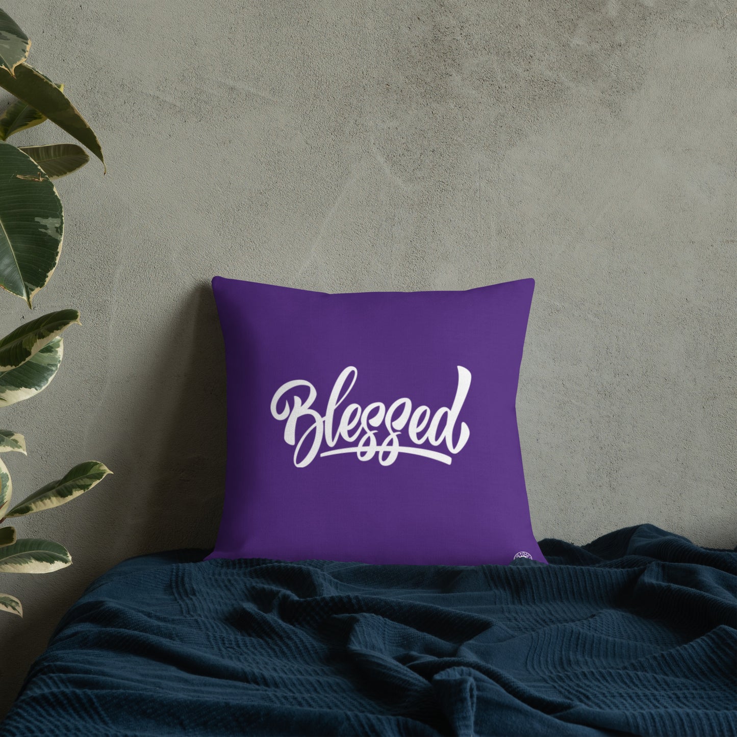 Purple Blessed Premium Pillow