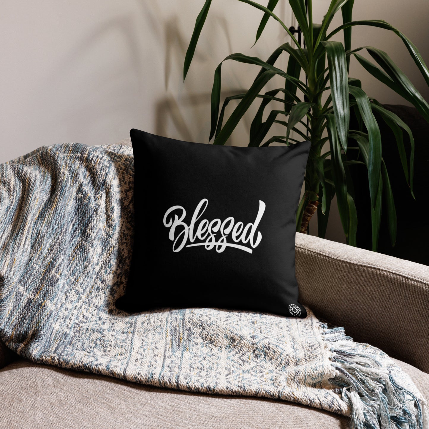 Black Blessed Premium Pillow