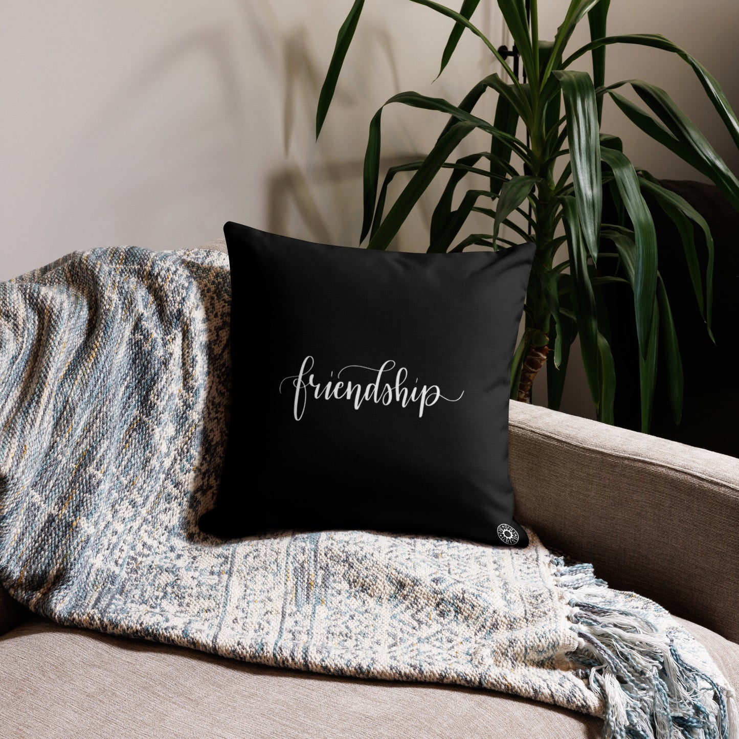 Black Friendship Premium Pillow