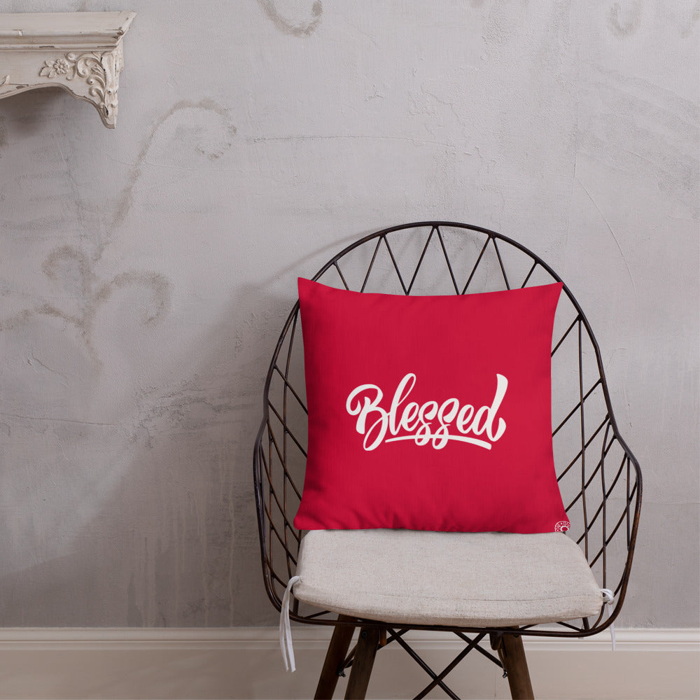 Red Blessed Premium Pillow