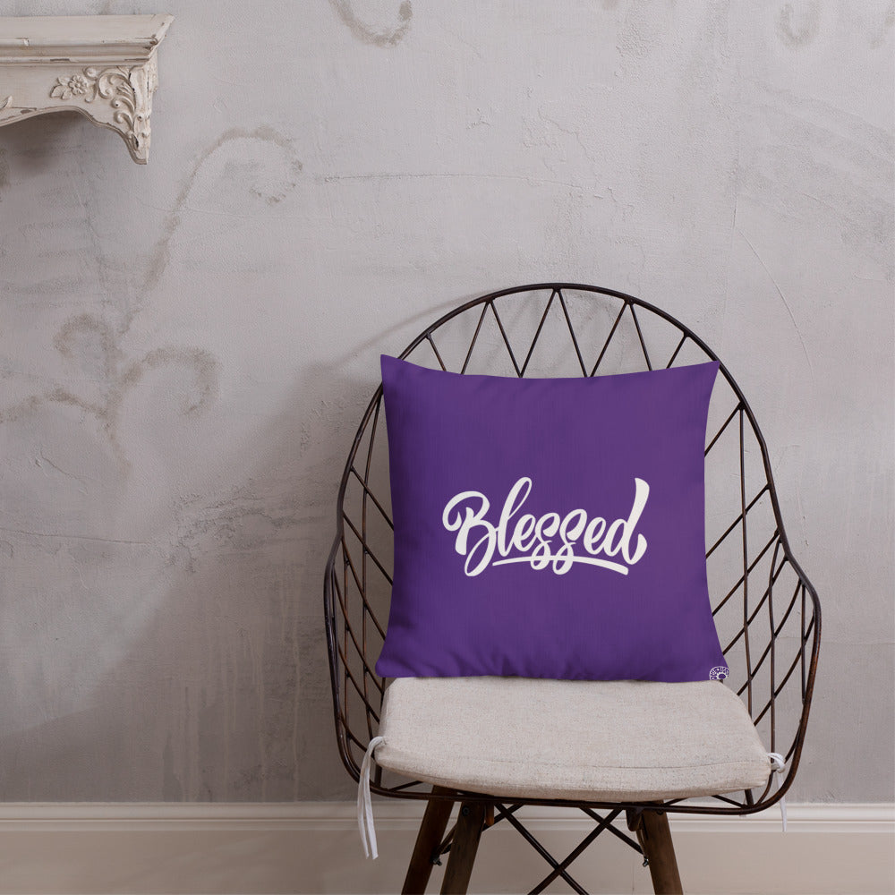 Purple Blessed Premium Pillow