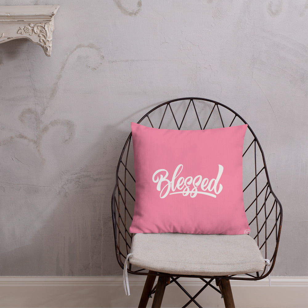 Pink Blessed Premium Pillow