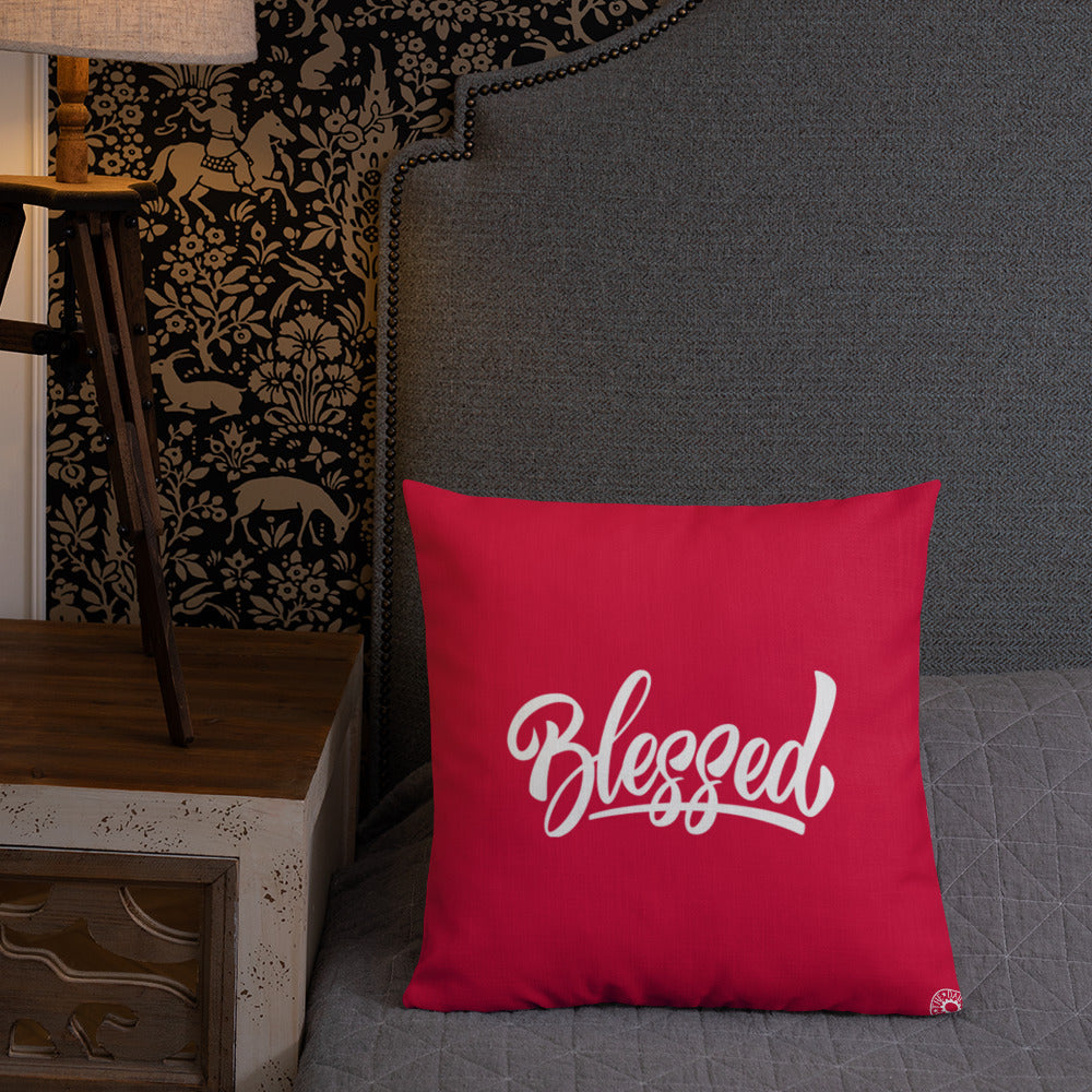 Red Blessed Premium Pillow