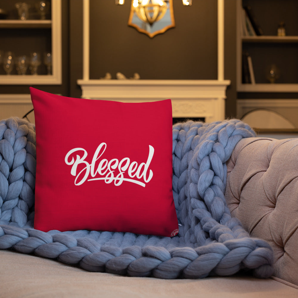 Red Blessed Premium Pillow