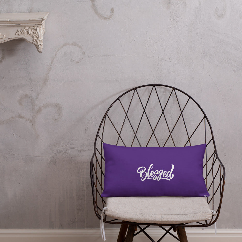 Purple Blessed Premium Pillow