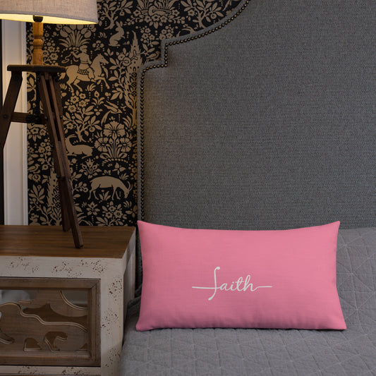 Pink Faith Premium Pillow