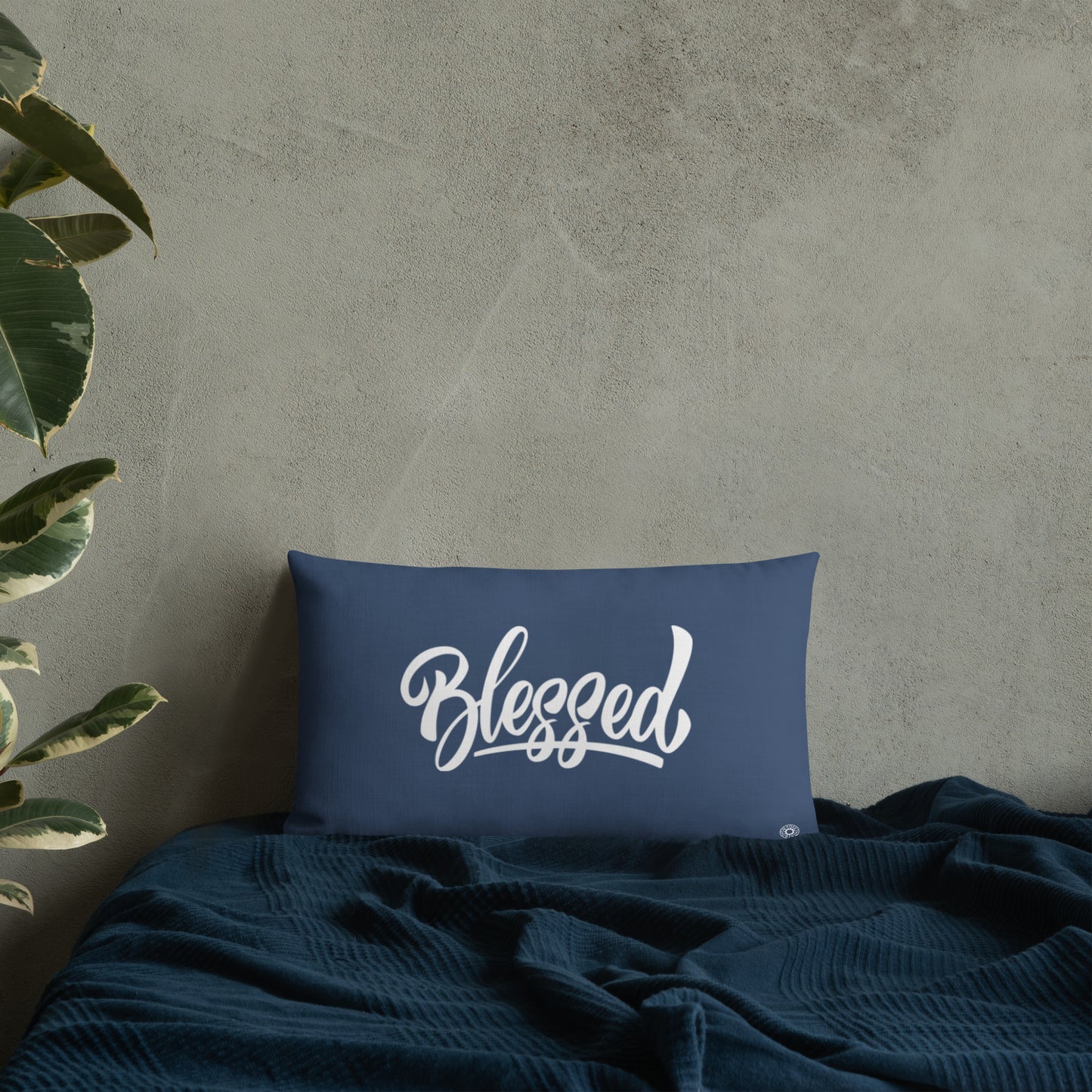 Blue Blessed Premium Pillow