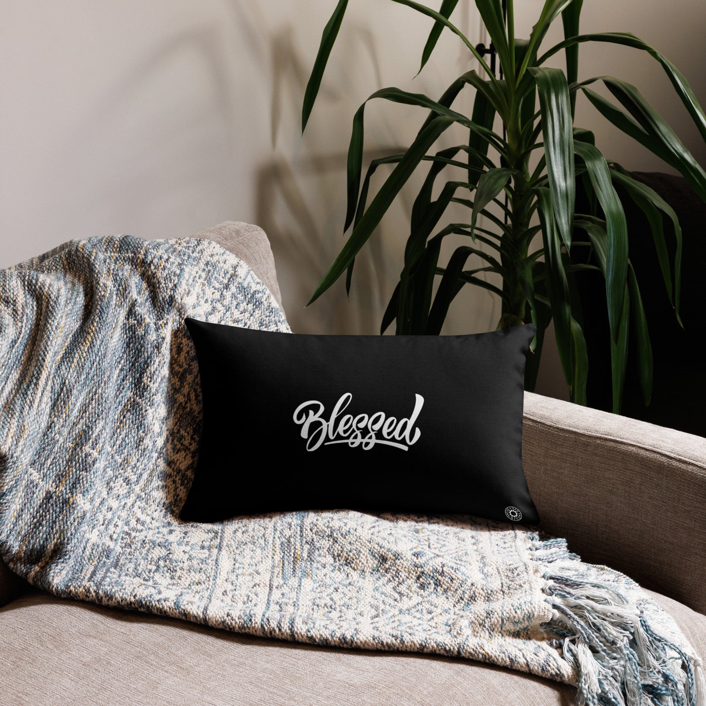 Black Blessed Premium Pillow