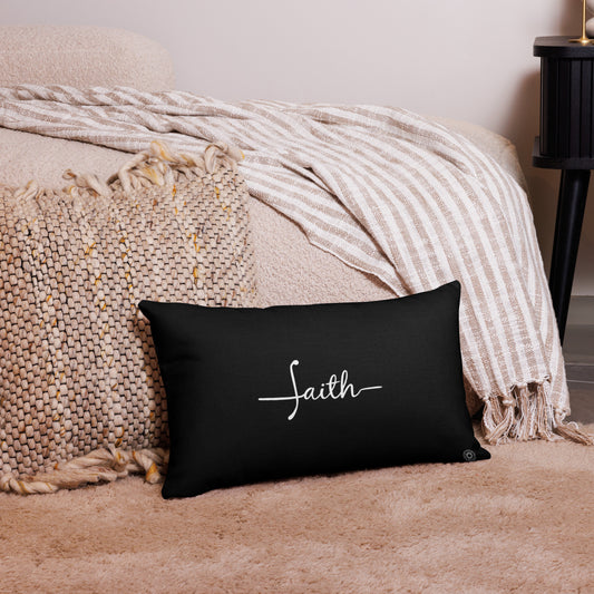 Black Faith Premium Pillow