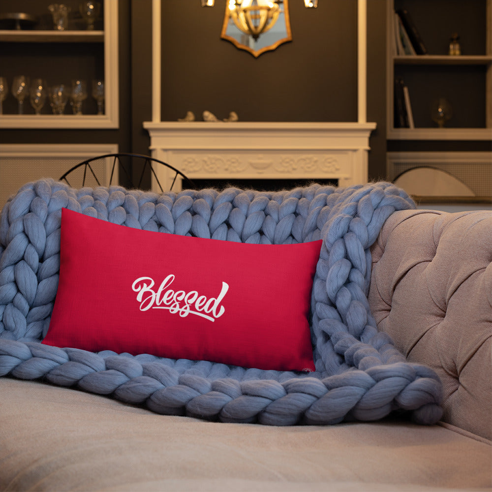 Red Blessed Premium Pillow