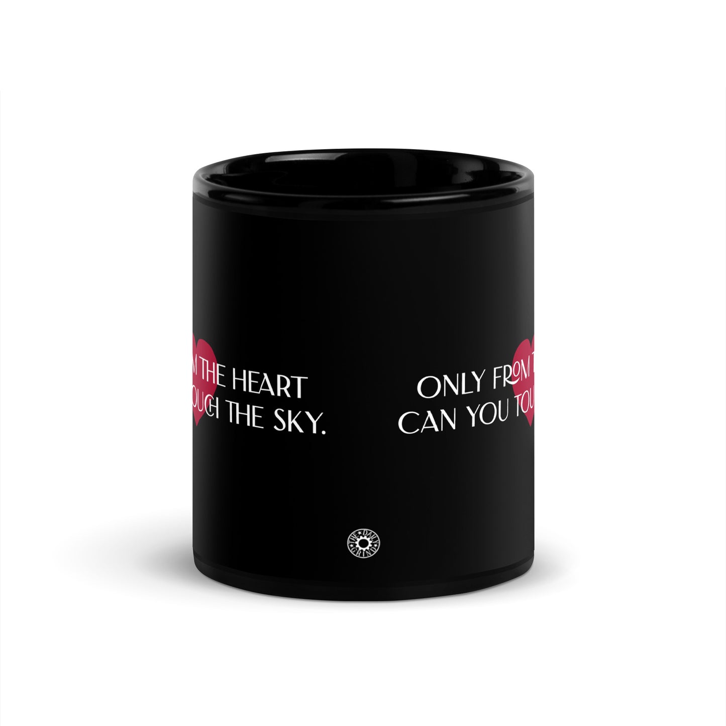 Only From the Heart Black Glossy Mug