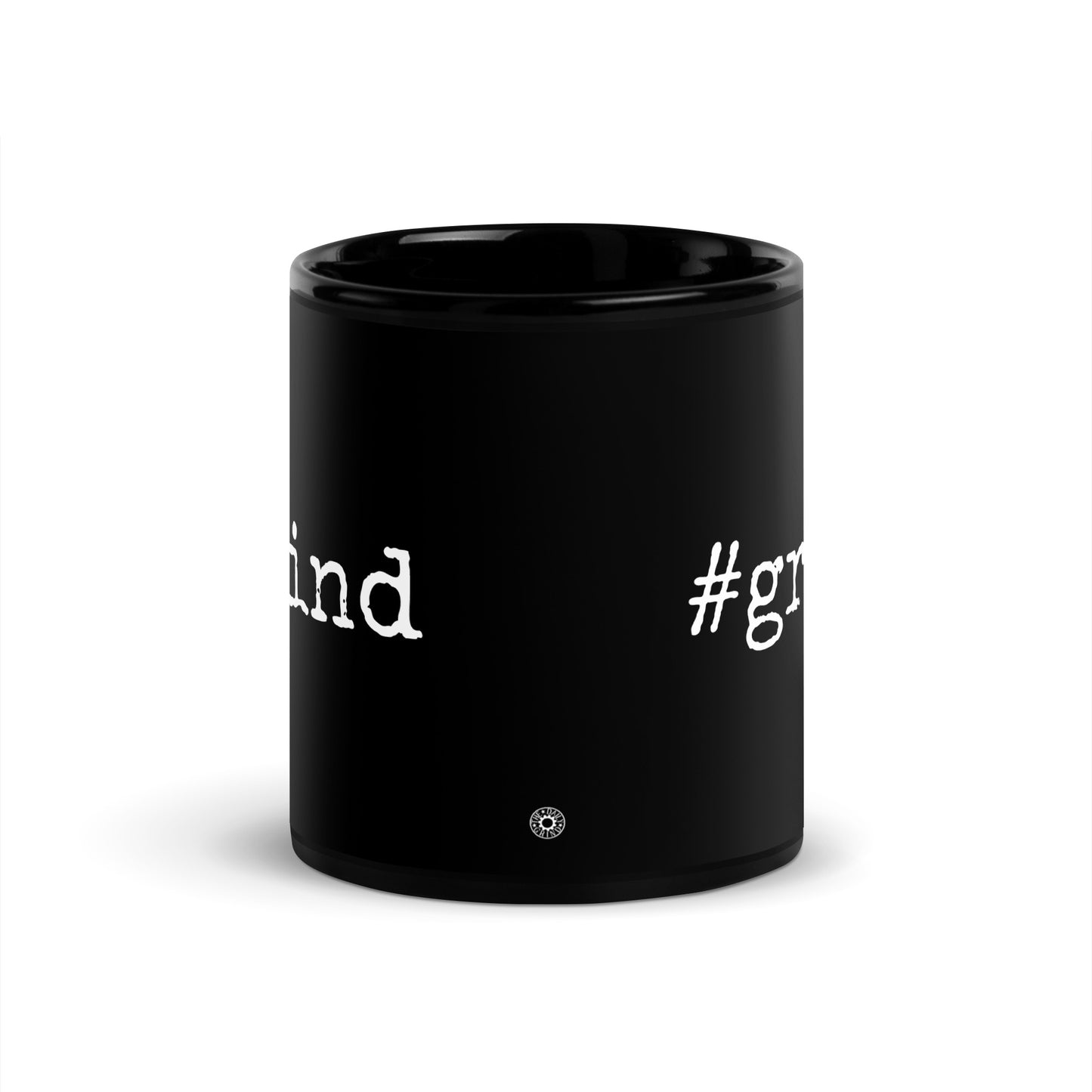 #grind Black Glossy Mug